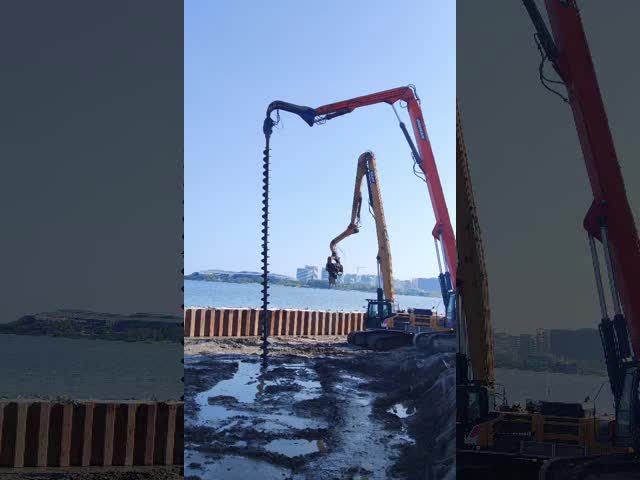 Hydraulic Earth Drilling Auger 25000N For 10 - 15 Tons Excavator