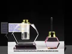 1ml Square Crystal Perfume Bottle with Screw Cap