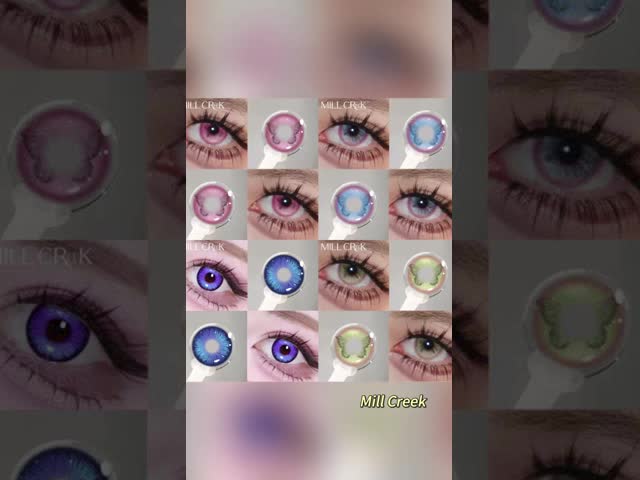 Soft Cosmetic Eye Contacts Green Cosmetic Contact Lenses 14.2mm Diameter