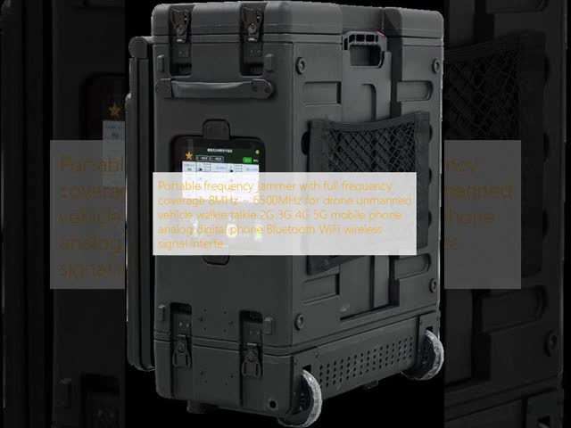 Portable frequency jammer with full frequency coverage 8MHz ~ 6500MHz for drone unmanned vehicle  walkie talkie 2G 3G 4G 5G mobile phone analog digital phone Bluetooth WiFi wireless signal interfe