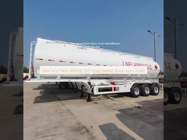 3軸 45000L ディーゼルガソリンタンカー 半トレーラー 重荷