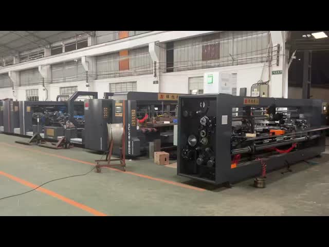 High Speed Fully Automatic Carton Folder Gluer Stitcher Machine For Corrugated Carton