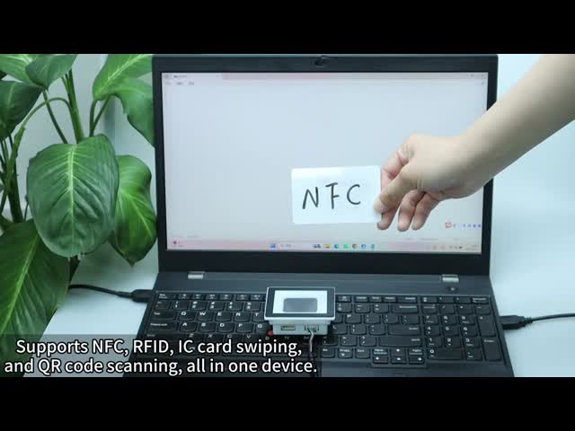 Embedded NFC Barcode Scanner PDF417 Wiegand QR Code Reader White