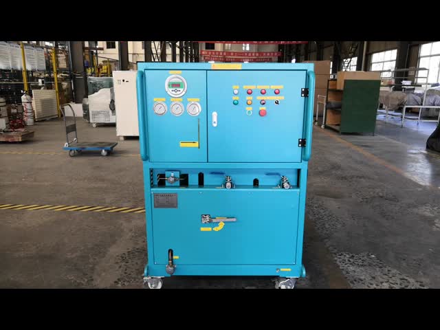 Lab Oil Free Compressor Refrigerant Recovery Machine Recovers Liquid / Vapor