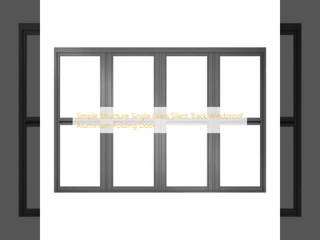 Silent Track Windproof Aluminium Folding Doors Simple Structure Single Glass 8mm