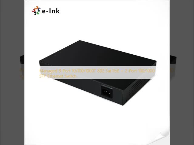 Managed 8-Port 10/100/1000T 802.3at PoE + 2-Port 100/1000 SFP Ethernet Switch