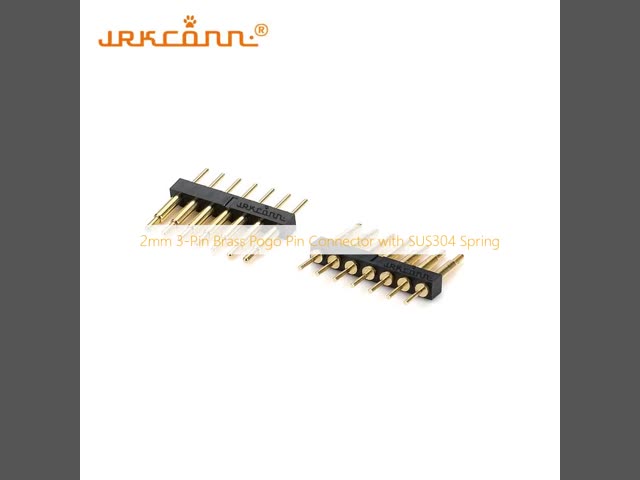 2.54mm 3 Pin Pogo Pin Connector Brass Plunger 3A Current
