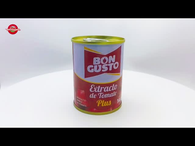BONCUSTO Brand 140g Canned Tomato Paste  Brix22-24% Provide Brand And Packaging Design