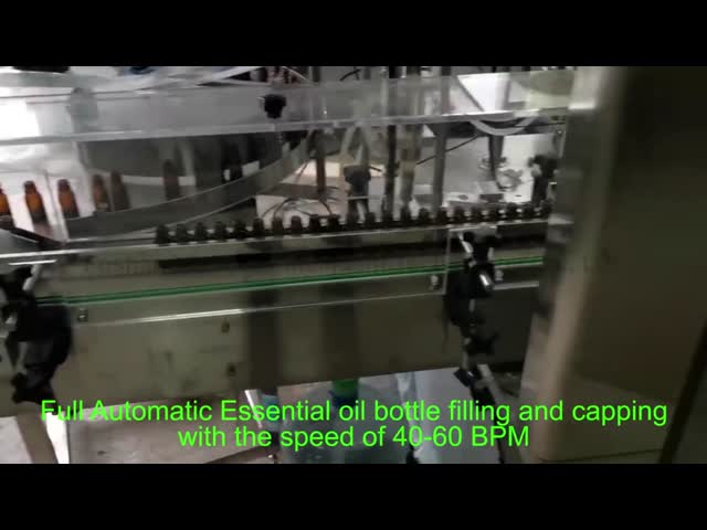 Full Automatic 100ml Essential Bottle Vial Filling And Capping Machine With Servo Capping System For Essential Oil Fill