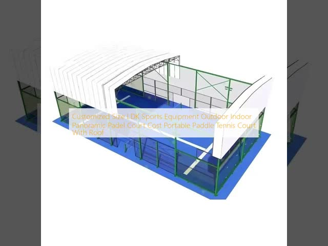 High Quality Indoor Outdoor Panoramic Padel Tennis Court Roof Supplier Customized Removable Padel Tennis Court