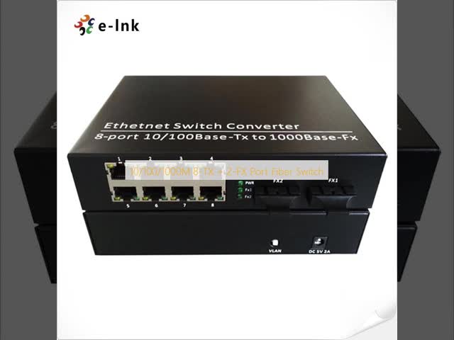 10/100/1000M 8-TX + 2-FX Port Fiber Switch