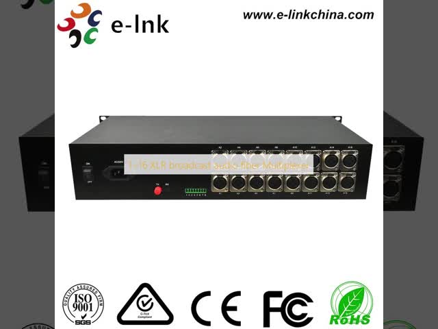 1~16 XLR broadcast audio fiber Multiplexer