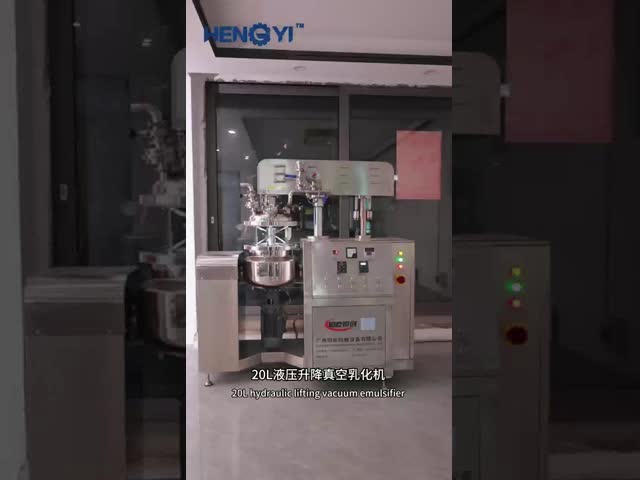 Hydraulic Lifting Vacuum Emulsifier Mixer 20L For Liquid Soap