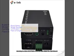 HDMI over Fiber Optic Extender 20km with Bidirectional Audio RS232 Control Plug and Play
