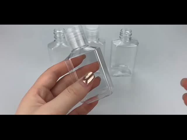 Transparent Spray Bottle for Hand Sanitizer Lotion etc. Flat Bottle PET 20ml 60ml 80ml