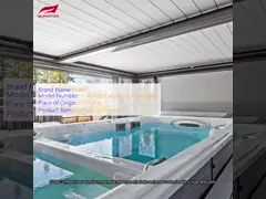 Freestanding Motorized Aluminum Pergola Waterproof Windproof for Garden Wall-mounted Installation