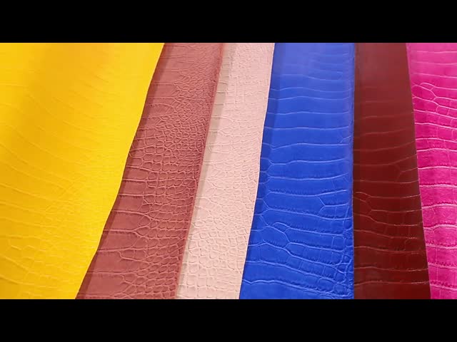 Pvc Crocodile Grain Artificial Synthetic Leather Wallet Box Shoes Ntoebook Faux Leather Fabric