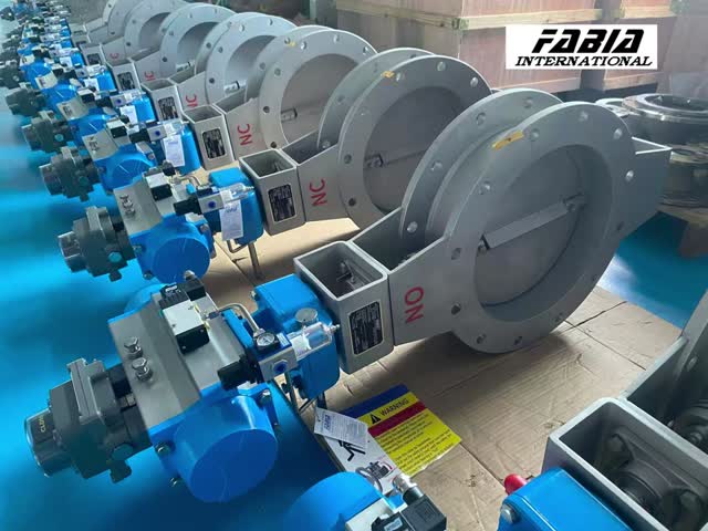 Pneumatic Stainless steel Flange Butterfly Valve  Industry Complete Specifications Ship