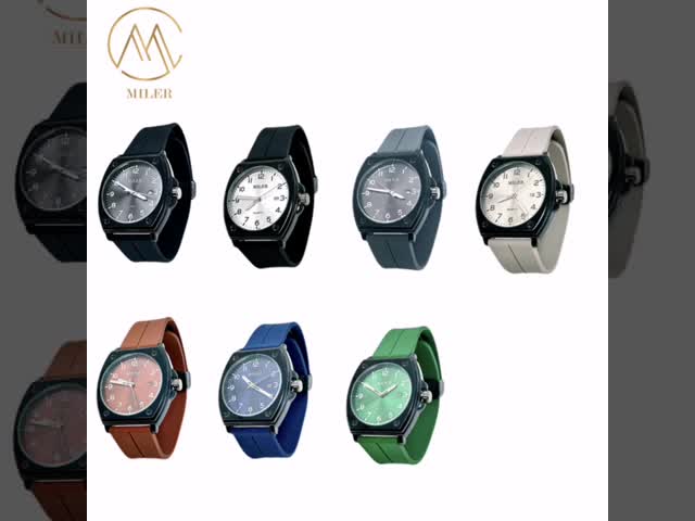 Miler Stainless Steel Quartz Watch 30m Waterproof Golden Dial