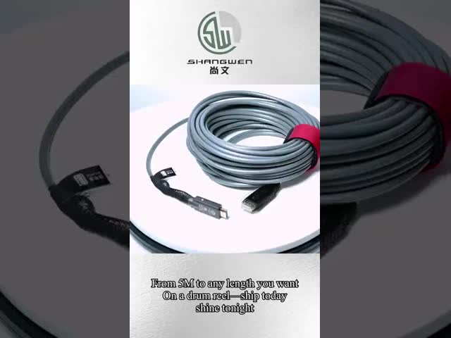 2.1 HD Link Port Fiber Optic Cable TPU Shell Stainless Steel 304 Armored Tube Silicon Line Chip 4K 60Hz 8K 144Hz OD 6.0mm
