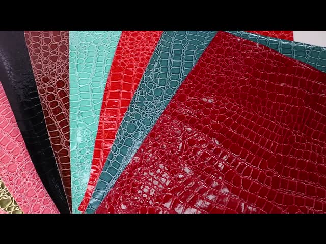 High Gloss Stone Pattern Pvc Synthetic Leather Animal Pattern Shoes Bags and Bags Faux Leather Fabric