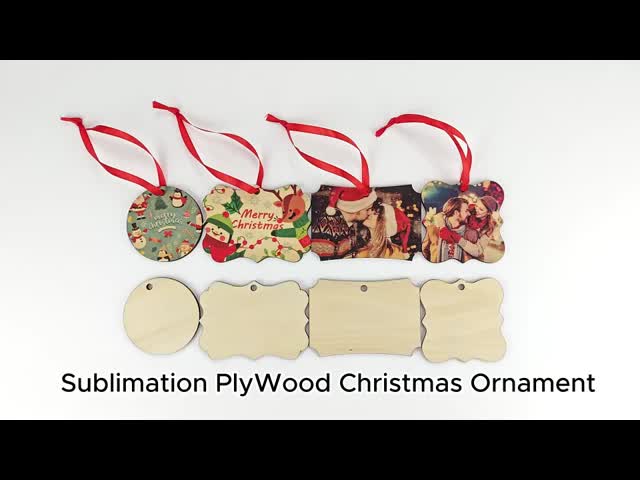 Customized Printing Sublimation Wooden Christmas Ornaments Decorations