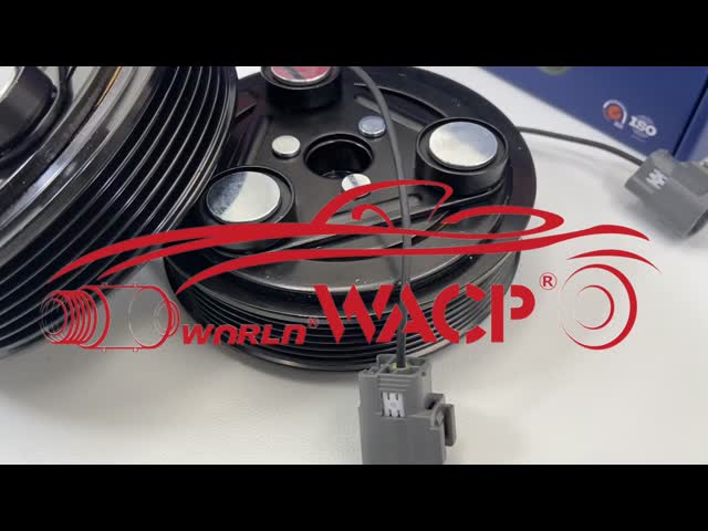 Para Kia Sportage para Hyundai Tucson I40 2.0 Compresor de aire acondicionado de coche Embrague DVE16N 6PK 12V CLKA021 El video