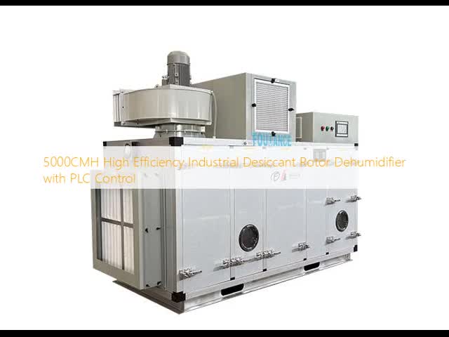 5000CMH High Efficiency Industrial Desiccant Rotor Dehumidifier with PLC Control