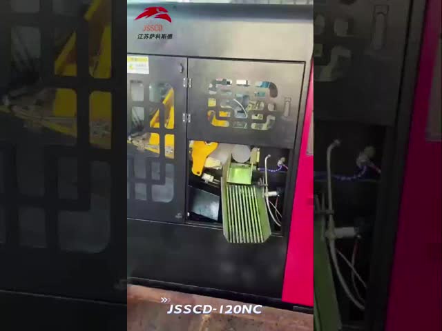 Angled Push CNC Circular Saw Machine Red Black Industrial JSSCD-120NC/X