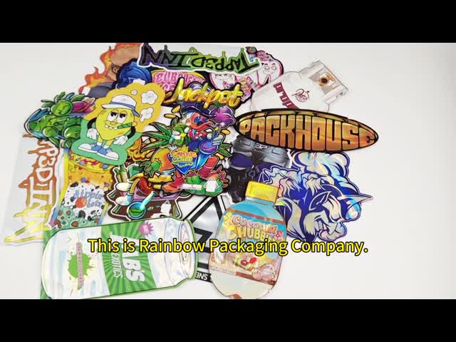  Food Grade Doypack Die Cut Cali 3.5g 7g 14g 28g Sugar Cookie Mylar Bags Glossy/matt Smell Proof Ziplock Bags