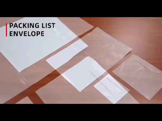 Dustproof Mailing Label Pouch Tear Resistant Packing Slip Envelope Transparent
