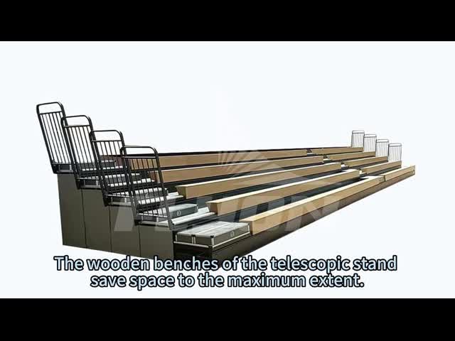 3-10 Rows Factory Directly High Standard Telescopic Bleachers with 5 Years Warranty and Steel Frame