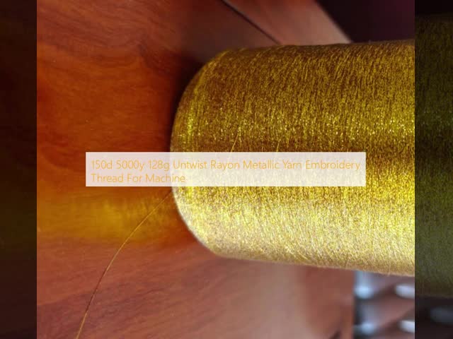 150d 5000y 128g Untwist Rayon Metallic Yarn Embroidery Thread For Machine
