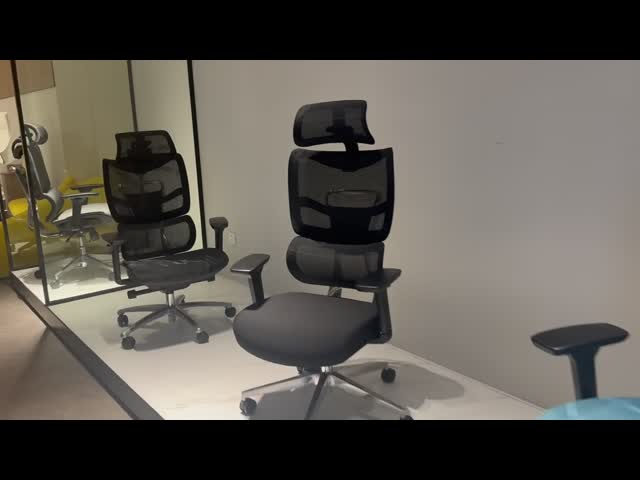 Anti Vibration Black Mesh Desk Chair Modern With Adjustable Lumbar Support