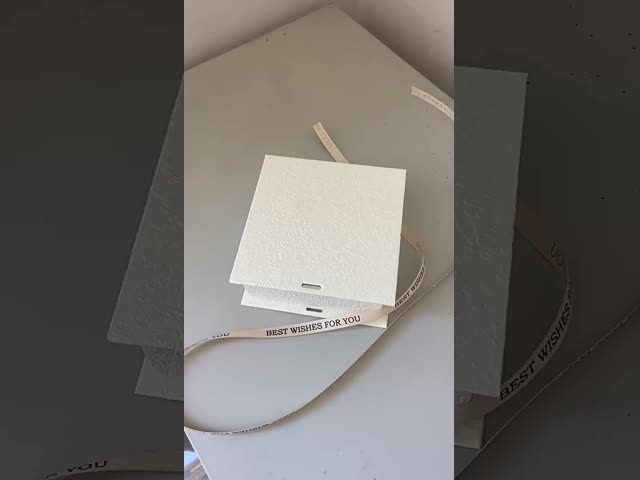 Ribbon Tied Foldable Shipping Boxes Book Style Plain Jewelry Gift Boxes