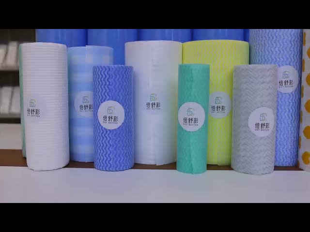 ODM Blue Disposable Dish Cloths On A Roll Nonwoven Disposable Washcloths For Dishes