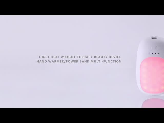 5200mAh Rechargeable Hand Warmer Power Bank 3.7V LED Light Therapy