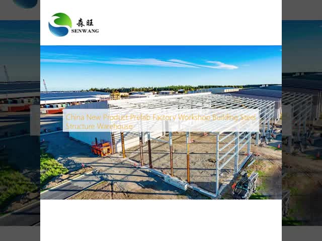H Steel Prefabricated Warehouse Building Windproof Portal Frame