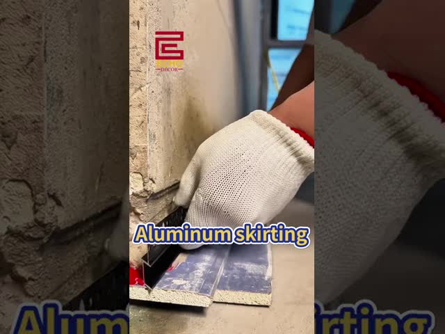 Modern Aluminium Grey Baseboard Trim Cover Skirting Board Profiles 