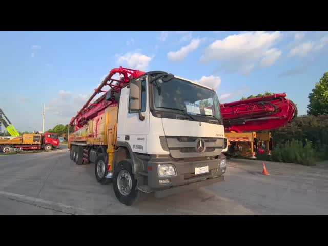 中古のSANY SYM5540THB 66mコンクリートポンプ車（メルセデスベンツシャーシ） ビデオ