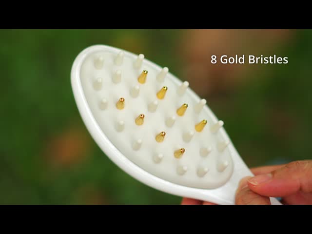 1.8W EMS Electric Hair Brush 450nm Blue Light Therapy Hair Brush