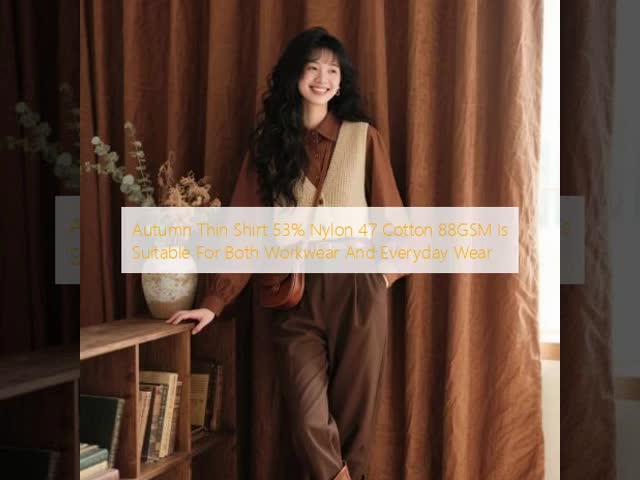 Thin Casual Shirt Fabric 88GSM Cotton Nylon Blend Fabric Breathable For Both Workwear And Everyday Wear