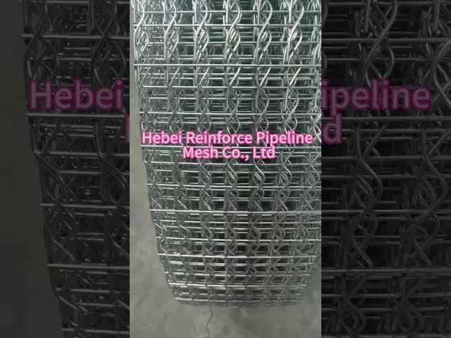Six Lines CWC Pipeline Reinforced Mesh Hot Dip Galvanized 190.5mm Mesh Width