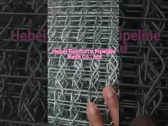 Six Lines CWC Pipeline Reinforced Mesh Hot Dip Galvanized 190.5mm Mesh Width