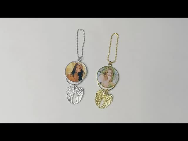 Personalized Metal Angel Wing Christmas Ornaments For Sublimation