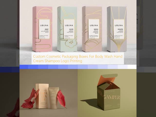 Green Pink Cardboard Cosmetic Packaging Varnishing Skin Care Boxes