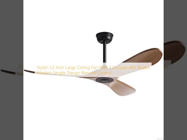 Wholesale   Stylish 52-Inch Large Ceiling Fan With 3 Durable ABS Blades Modern Simple Design Remote Control