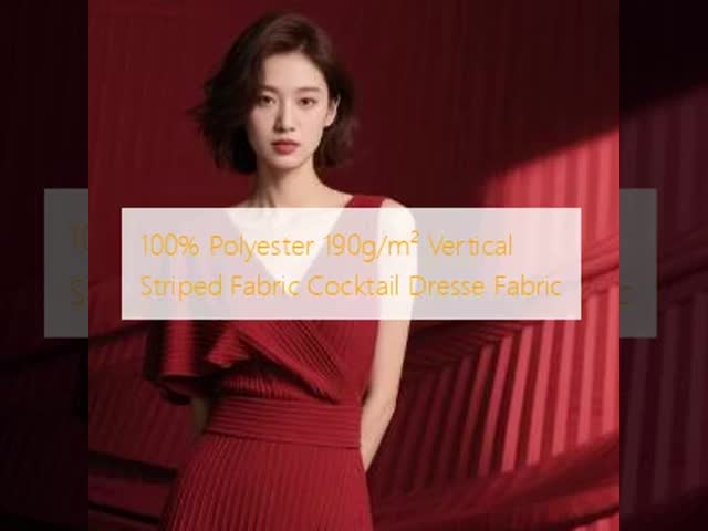 190GSM Polyester Clothing Fabric Lightweight Vertical Striped Fabric Anti Wrinkle