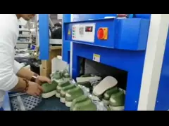 Fully Automatic High Efficiency PVC Belt Feeding Chiller Machine Sneaker Sport Shoe Children Shoe Chilling Shaping Colling Machine video