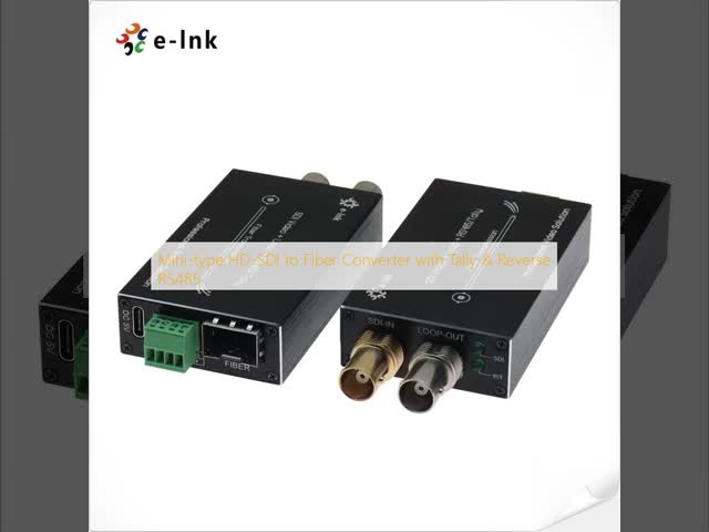 Mini HD SDI Fiber Extender Converter with SFP Transceiver Tally RS485